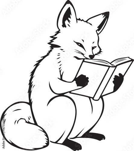Cute vector cartoon illustration of a funny squirrel with an acorn in the wild