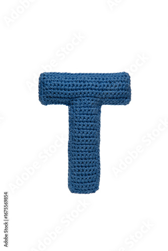 Wallpaper Mural Crocheted letter T on white background Torontodigital.ca