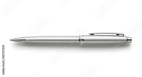 Silver Pen isolated on White