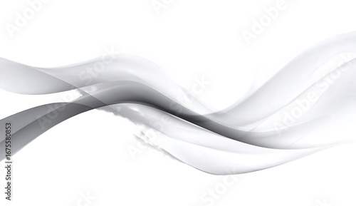 Abstract White Milk Splash Flowing Dynamically on Transparent Background
