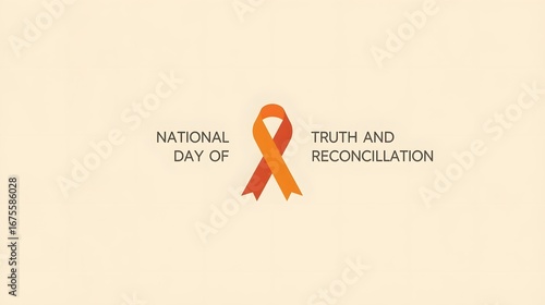 National Day of Truth and Reconciliation Orange Ribbon Awareness Concept