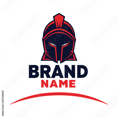 Warrior helmet logo with brand name text
