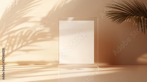 Clear Acrylic Frame Mockup Soft Light.