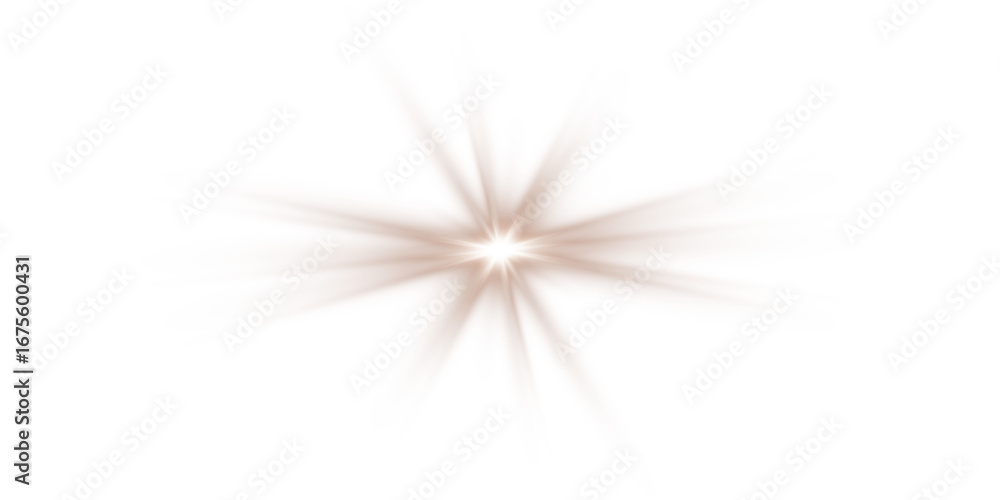 Obraz premium Radiant chocolate brown sunburst with glowing flare and transparent background