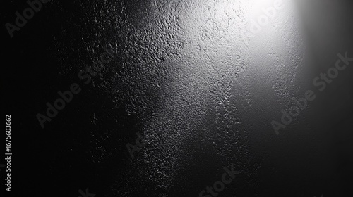 Spotlight shining on a dark textured concrete background