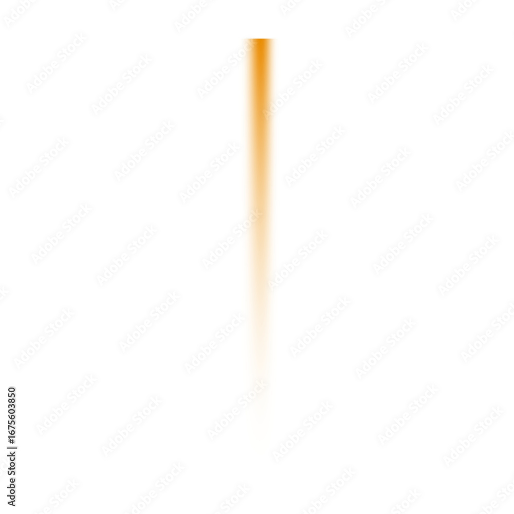 Obraz premium Vertical Light Beam. Transparent Orange Ray Effect for Sci Fi or Futuristic Interface Design