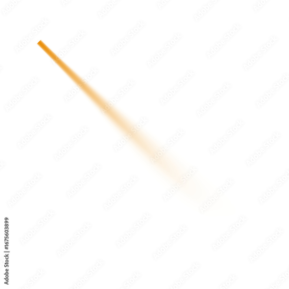 Vertical Light Beam. Transparent Orange Ray Effect for Sci Fi or Futuristic Interface Design