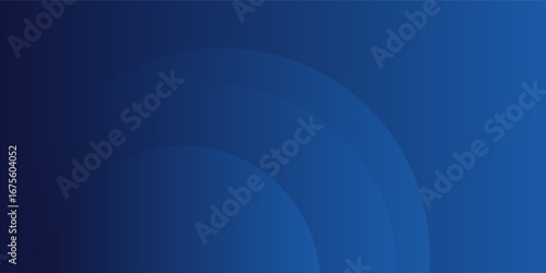 Abstract blue glowing geometric lines on dark blue background. Modern shiny blue circle