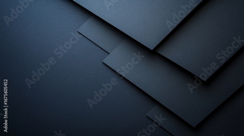 Dark blue abstract background with layered geometric shapes