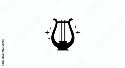 Lyre illustration symbolizing International Music Day classical heritage harmony creativity peace and musical inspiration
