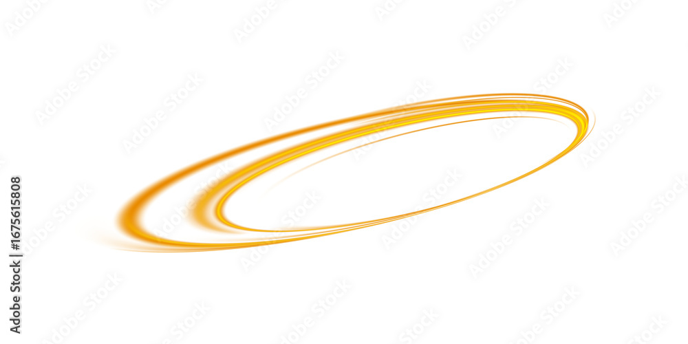 Naklejka premium Futuristic Orange Neon Light with Glowing Swirls, Energy Beams, and Sparkling Star Effects.