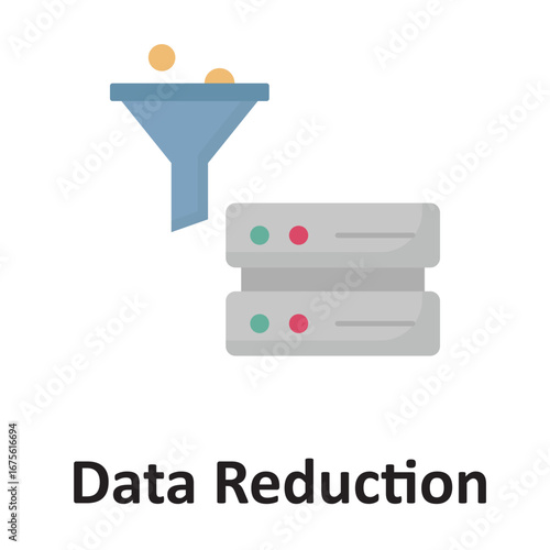 Data reduction  Vector Icon which can easily modify or edit