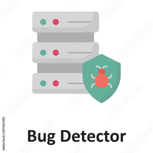 Bug detector, Vector Icon which can easily modify or edit