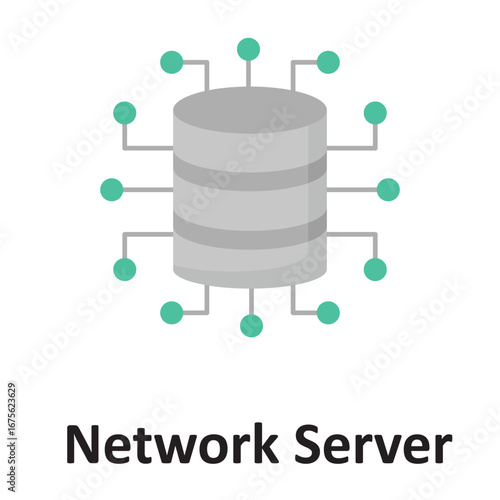 network server Vector Icon which can easily modify or edit