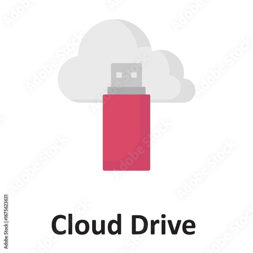 Cloud drive Vector Icon which can easily modify or edit