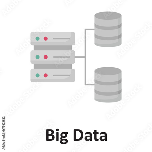 Big data, Vector Icon which can easily modify or edit
