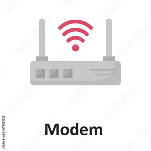 Modem Vector Icon which can easily modify or editModem Vector Icon which can easily modify or edit