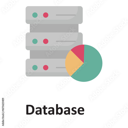 Database Vector Icon which can easily modify or edit