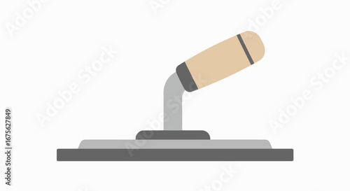 A detailed illustration of a simple hand trowel.