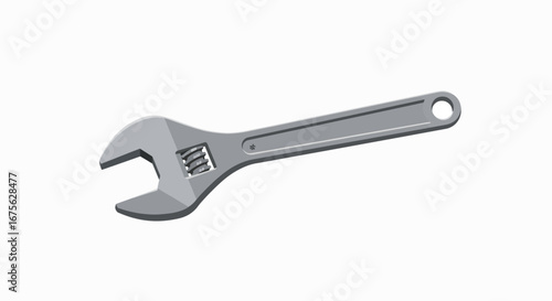 Close-up image of a silver adjustable wrench, a common hand tool for various mechanical tasks.