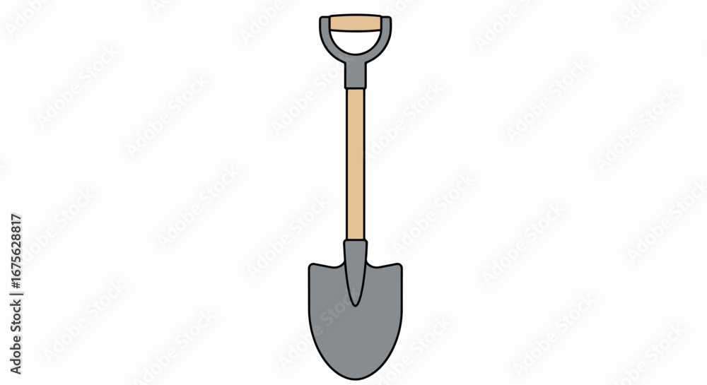Naklejka premium Simple illustration of a shovel.