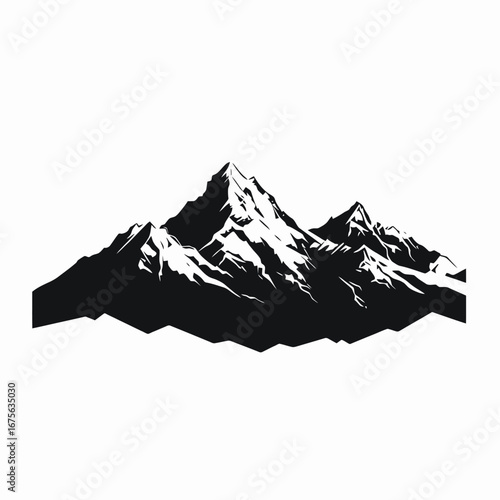 Dramatic mountain peaks and rugged terrain create a stunning black silhouette