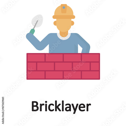 BricklayerVector Icon which can easily modify or edit