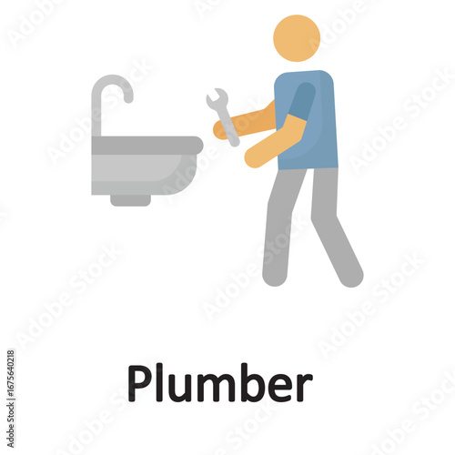  Plumber  Vector Icon which can easily modify or edit