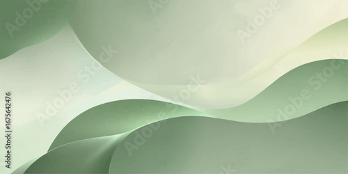 Abstract green wave pattern for a vibrant spring wallpaper design