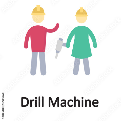 drill machine Vector Icon which can easily modify or edit