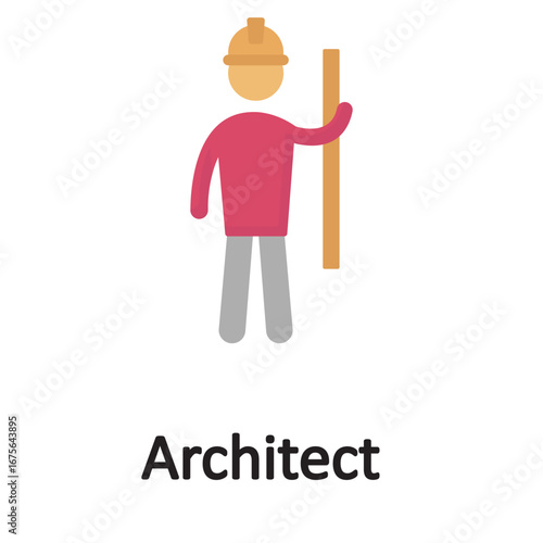 Architect Vector Icon which can easily modify or edit