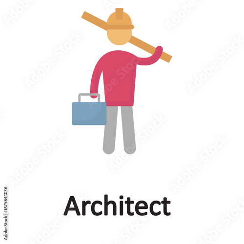 Architect  Vector Icon which can easily modify or edit