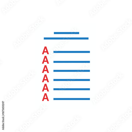 A simple, yet effective graphic representation of a list with multiple "A"s, signifying high achievement or exceptional results.