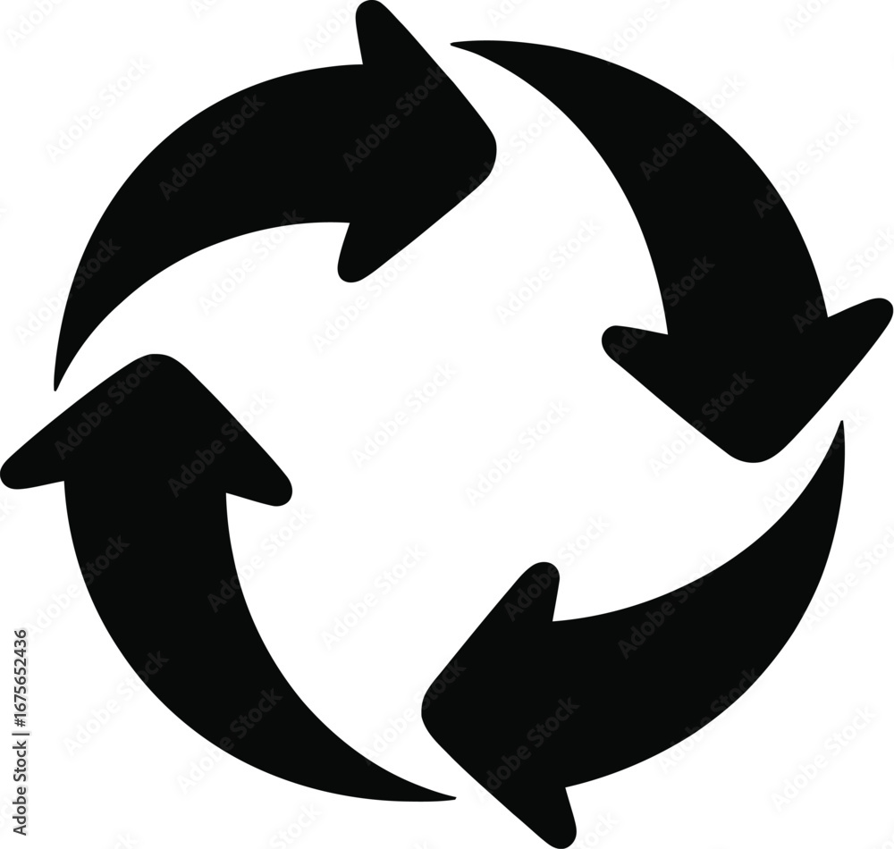 Obraz premium Circular arrows flow diagram cycle rotation