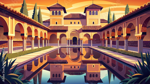Alhambra, Spain
Intricate arabesques cover palace walls, reflecting pools mirror slender arches, while golden light bathes courtyards, creating an enchanting masterpiece of Moorish architecture and ti