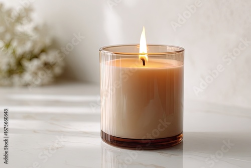 Scented candle on a white background