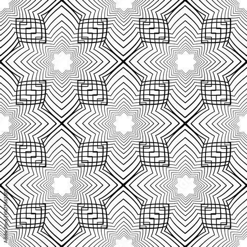 A vintage vector seamless geometric pattern with a retro texture tile design