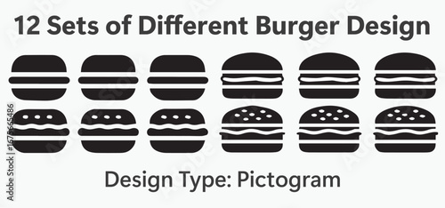 Burger Pictogram Vector Collection