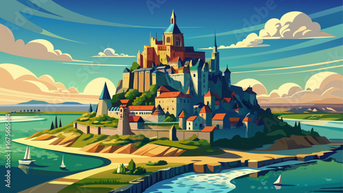 Mont-Saint-Michel, France
A medieval abbey crowns a tidal island, rising above vast sands, where winding streets and towering spires embody centuries of devotion, resilience, and architectural wonder.