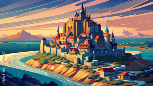 Mont-Saint-Michel, France
A medieval abbey crowns a tidal island, rising above vast sands, where winding streets and towering spires embody centuries of devotion, resilience, and architectural wonder.