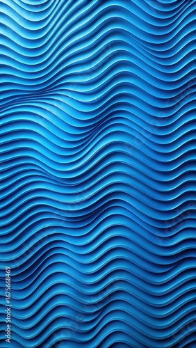 Wavy blue surface with undulating patterns and texture