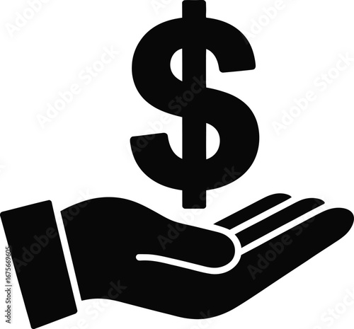 Hand holding a dollar sign symbolizing investment opportunity financial growth and economic success depicting wealth management prosperity and the potential for monetary gain