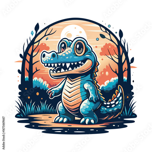 Cartoon alligator