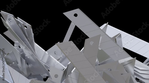 Cutter Blade Refill Snap Off Animation Curtain Transition Effect Transparent Background Alpha Channel
