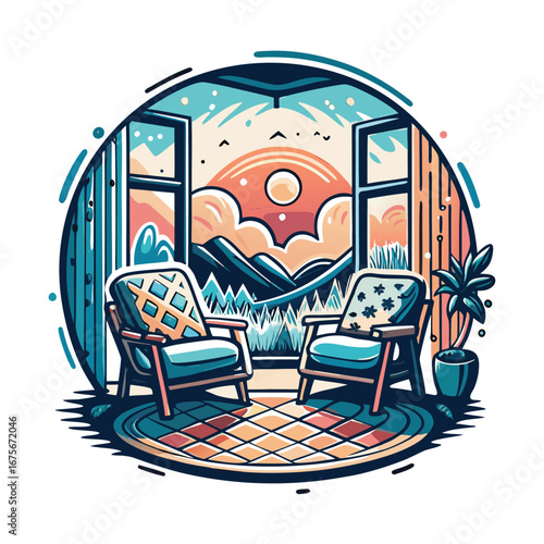 Relaxing View from a Room