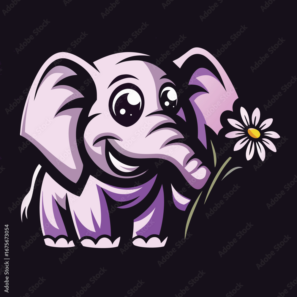 Fototapeta premium Elephant, flower
