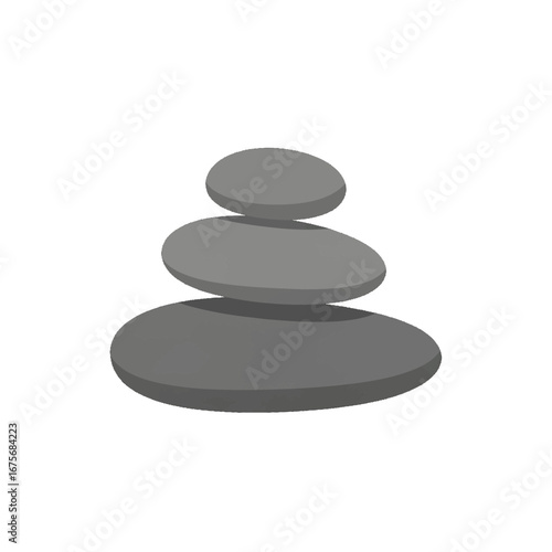 Gray stones stacked in a balanced, serene composition against a black background.