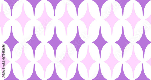 Pink Transparent Vintage Diamond Pattern