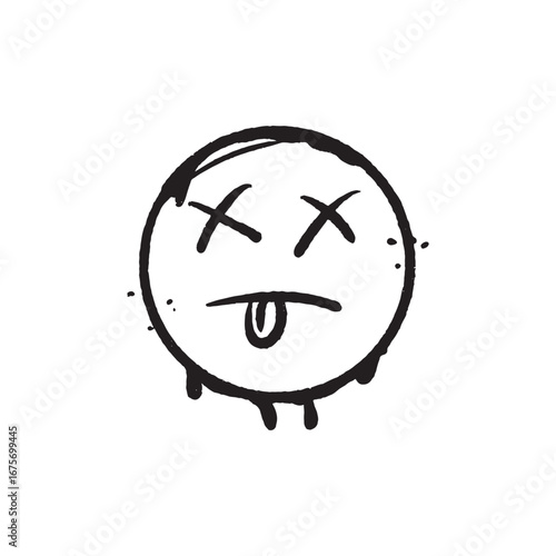 Illustration of an Emoji Graffiti Dizzy