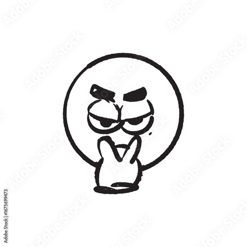 Illustration of an Emoji Graffiti Watching You